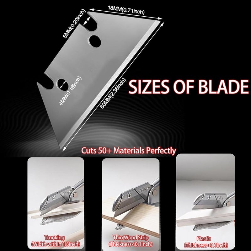 OOMDMI 20pcs Miter Shears Replacement Blade - Upgraded ST5 Ultra-sharp Angle Shears, Miter Trim Cutter, Anti-rust (20pcs Replacement Blades) - Image 2